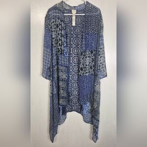 CHICO'S size 3 Lace Back Kimono